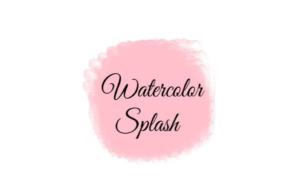 Baby Pink Watercolor Splash Clipart for Crafts