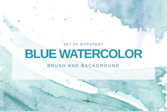 Blue Brush Watercolor for Backgrounds