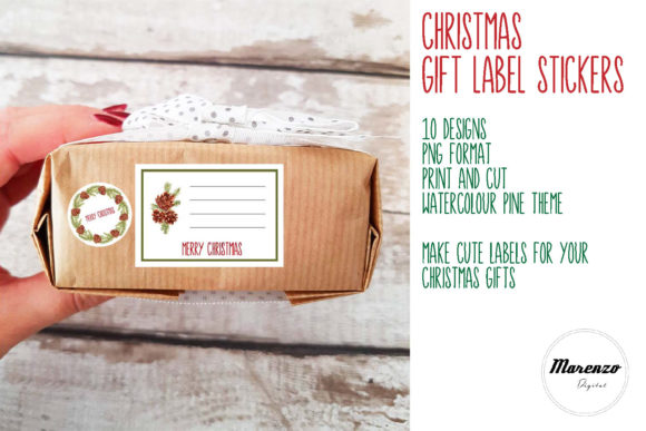 Christmas Gift Label Stickers - Pine for Crafts