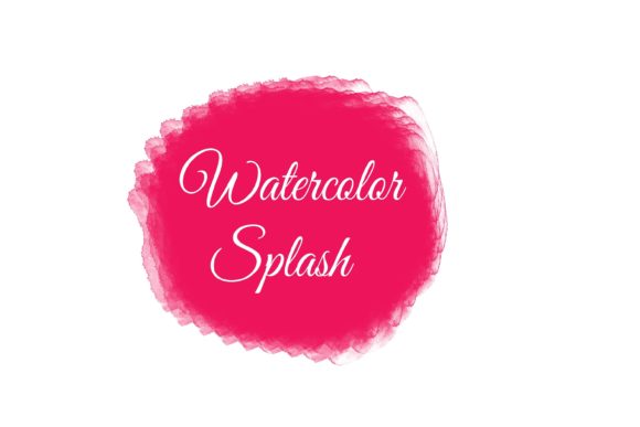 Magenta Red Watercolor Splash for Crafts & Branding