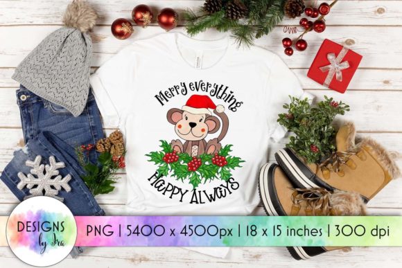 Merry Everything Print: Festive T-Shirt Designs