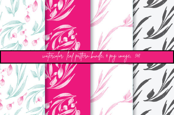Modern Watercolor Leaf Pattern Bundle541 Review