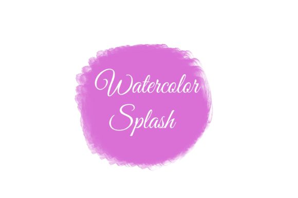 Orchid Watercolor Splash Clipart for Crafts & Blogs