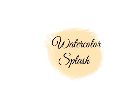 Peach Watercolor Splash Clipart for Crafts & Branding