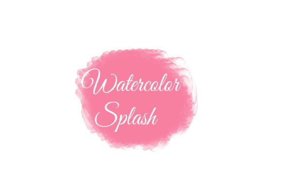 Pink Sherbet Watercolor Splash for Crafts