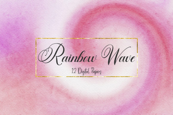 Rainbow Wave Watercolor Background for Modern Backgrounds