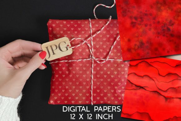Red Valentine Watercolor Backgrounds for Blogs