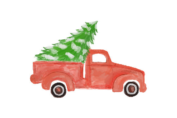 Review: Watercolor Farmhouse Truck Christmas Design