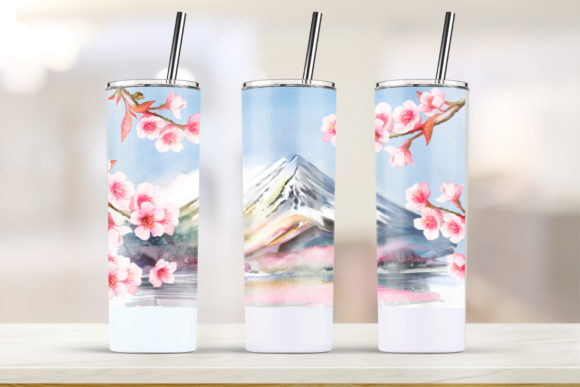 Sakura Watercolor 20oz Skinny Tumbler: Print Templates Review