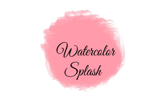 Salmon Watercolor Splash Clipart for Crafts