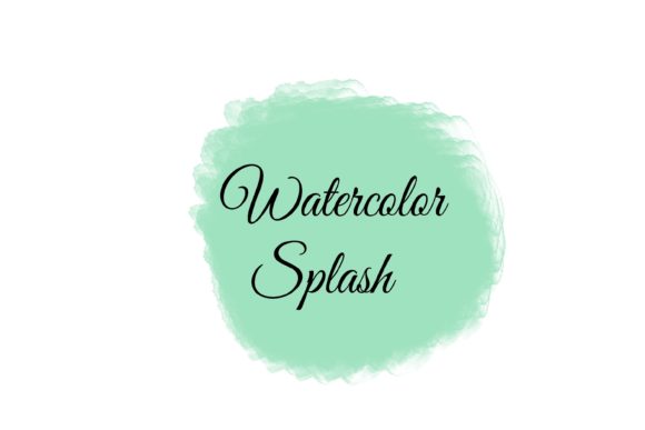 Sea Green Watercolor Splash for Crafts & Design