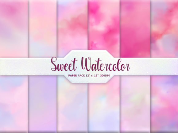 Sweet Watercolor Digital Paper Pack: Soft Backgrounds