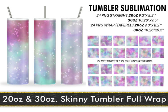 Tumbler Sublimation Watercolor Unicorn for Crafts