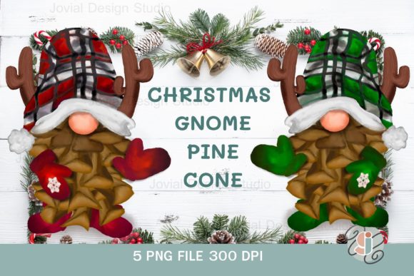 Watercolor Gnome Christmas Pinecone Print Templates Review
