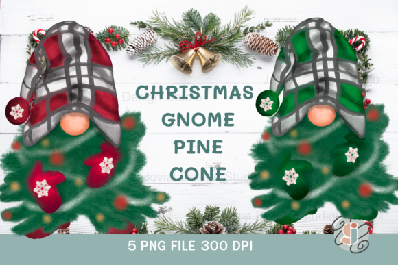 Watercolor Gnome Christmas Tree Print Templates Review