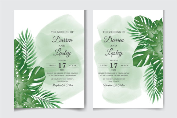 Watercolor Greenery Invitation Card: Print Templates Review