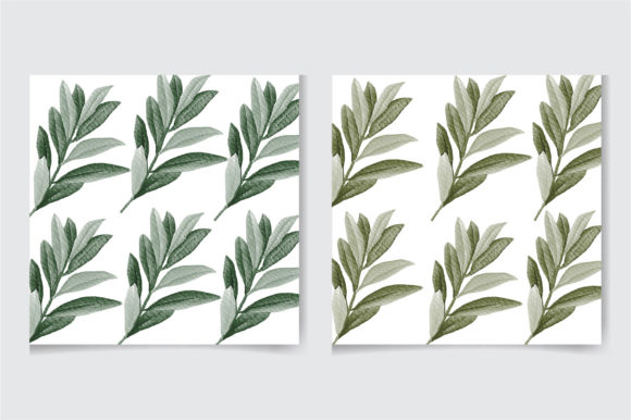 Watercolor Seamless Leaves Pattern for Modern Patterns