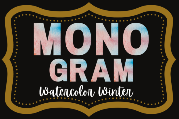 Watercolor Winter Monogram Alphabet Review