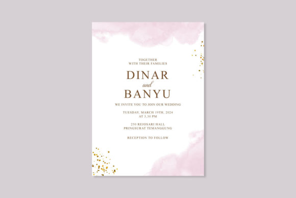Wedding Card Watercolor: Elegant Print Templates