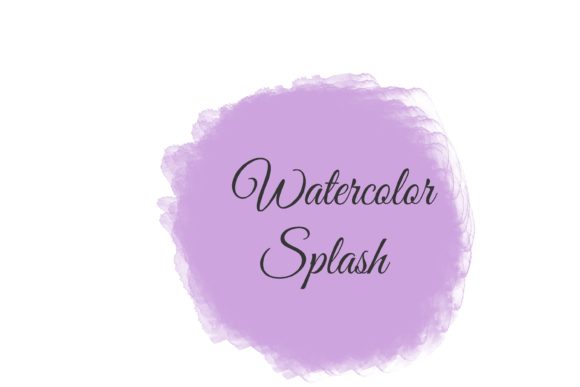 Wisteria Watercolor Splash Clipart for Crafts